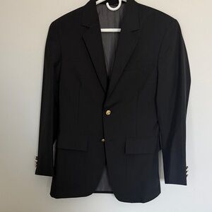 Classic Black Men’s 34R  Two-Button (gold) Blazer in black.